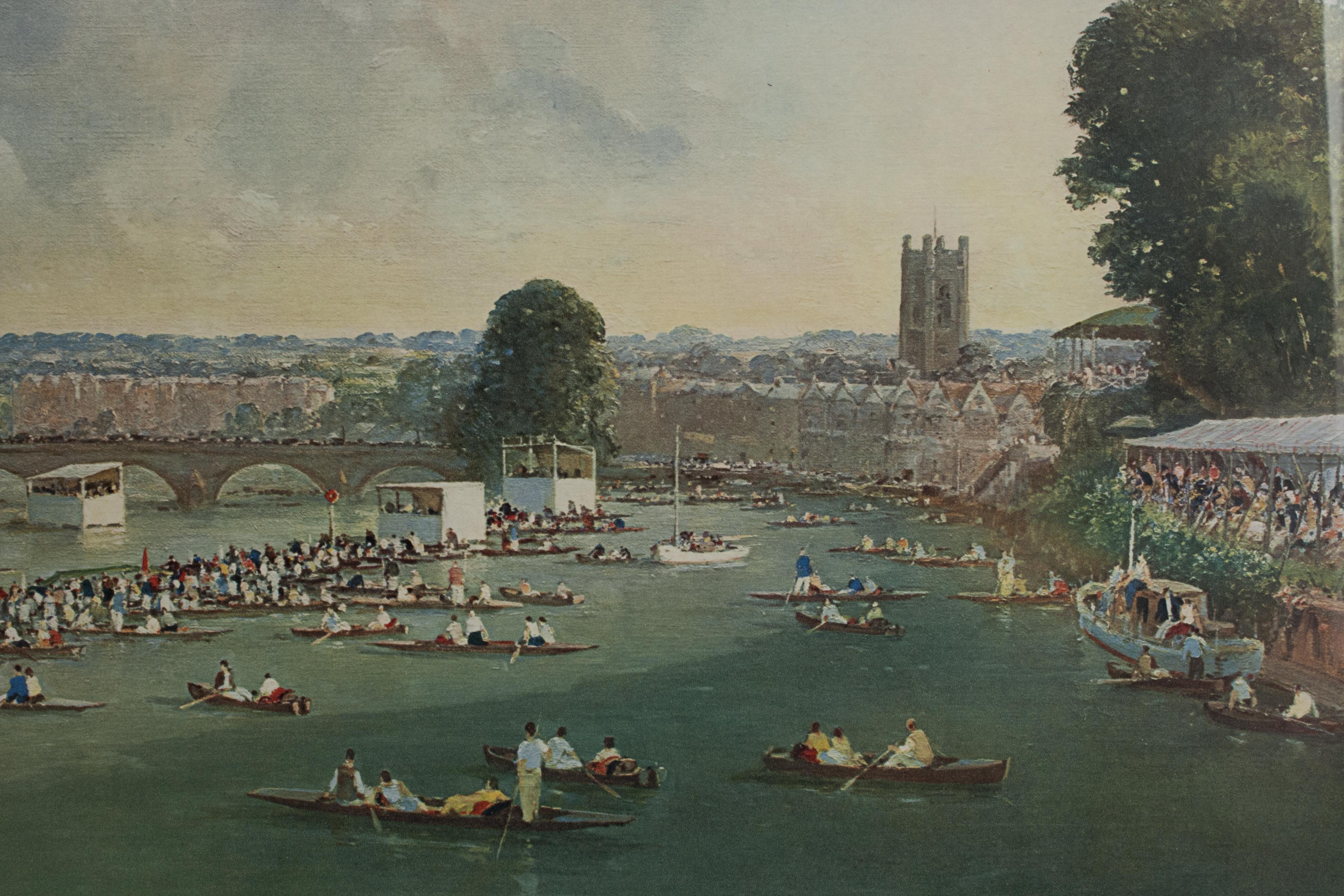 Henley Regatta Rowing Print by Charles Cundall. 4