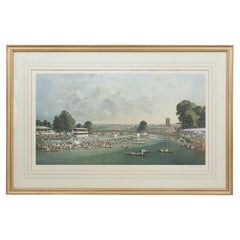 Henley Regatta Rowing Print by Charles Cundall.
