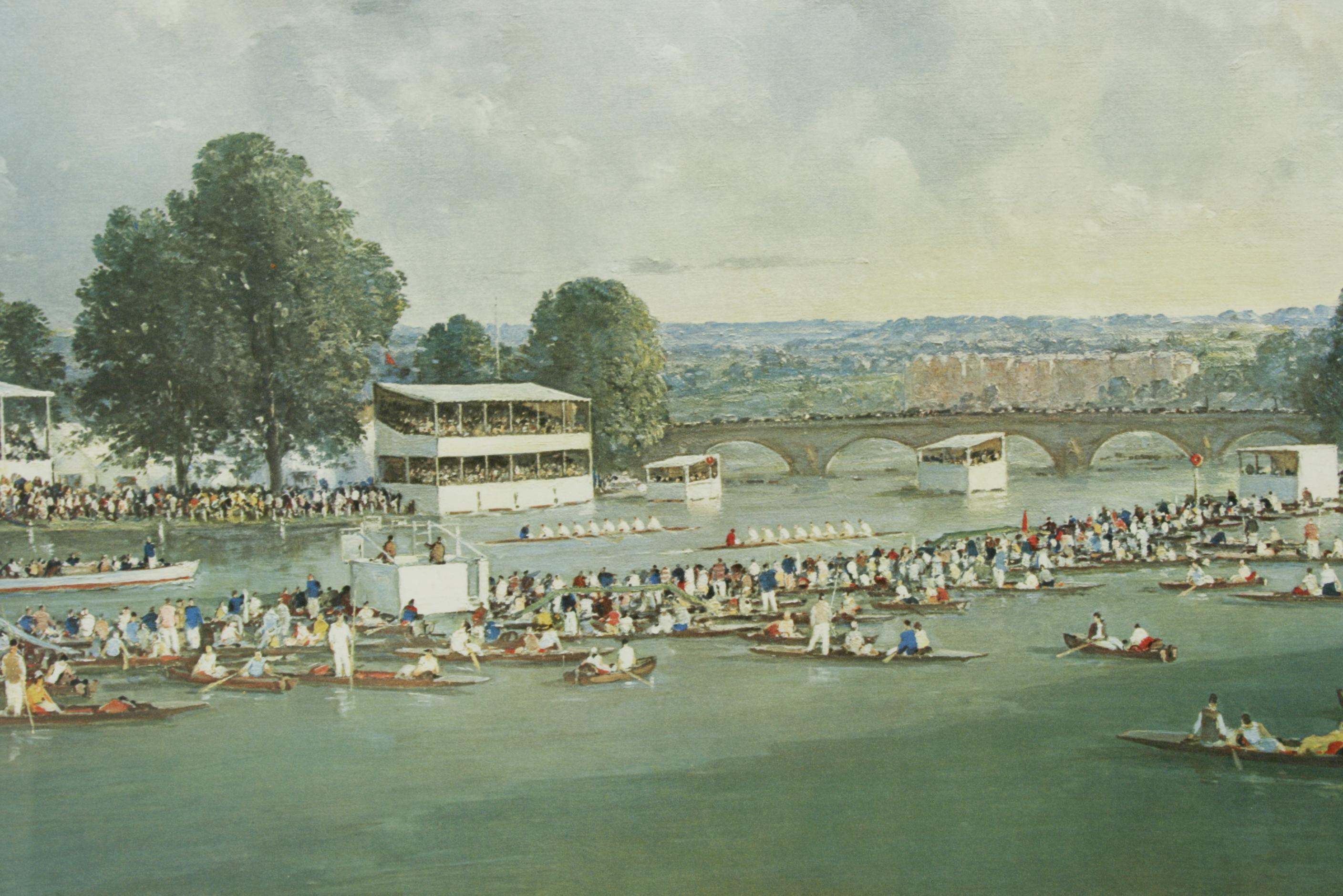 Henley Royal Regatta by Charles Cundall In Good Condition In Oxfordshire, GB