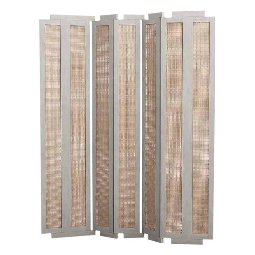 Henley Street Paravant by Yabu Pushelberg in Ivory Oak and Woven Natural Cane For Sale