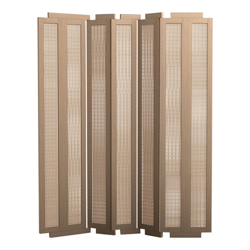 Henley Street Paravant by Yabu Pushelberg in Nude Oak and Woven Natural Cane