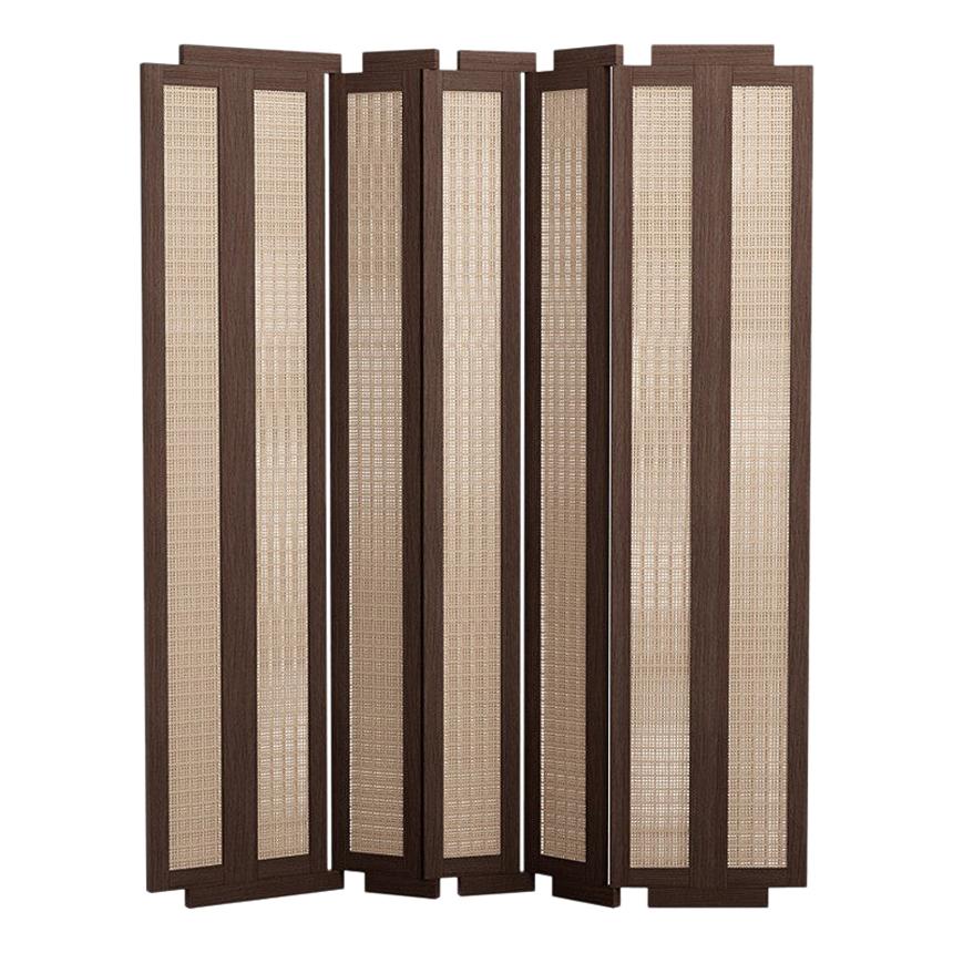 Henley Street Paravant by Yabu Pushelberg in Whiskey Oak and Woven Natural Cane For Sale