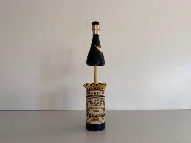 hennessy bottle cigarette holder Novelty Brandy Dispenser & lighter+ Courvoiseir cannon Unknown | A Hennessy cognac