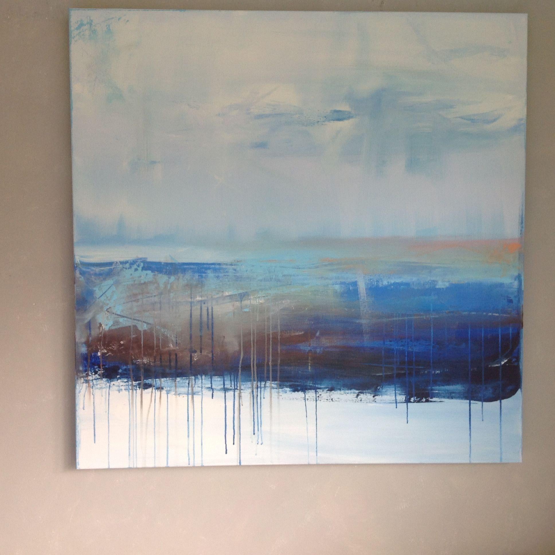 You can see a seascape with bleu water, but it's not with you look at that matters, it's with YOU see :: Painting :: Abstract :: This piece comes with an official certificate of authenticity signed by the artist :: Ready to Hang: Yes :: Signed: Yes
