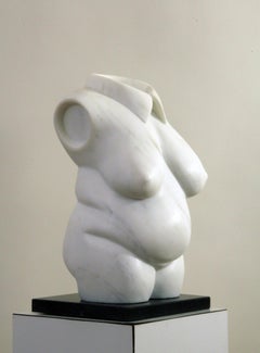 Tors met Kraag Collar Marble Sculpture Nude Female Body In Stock
