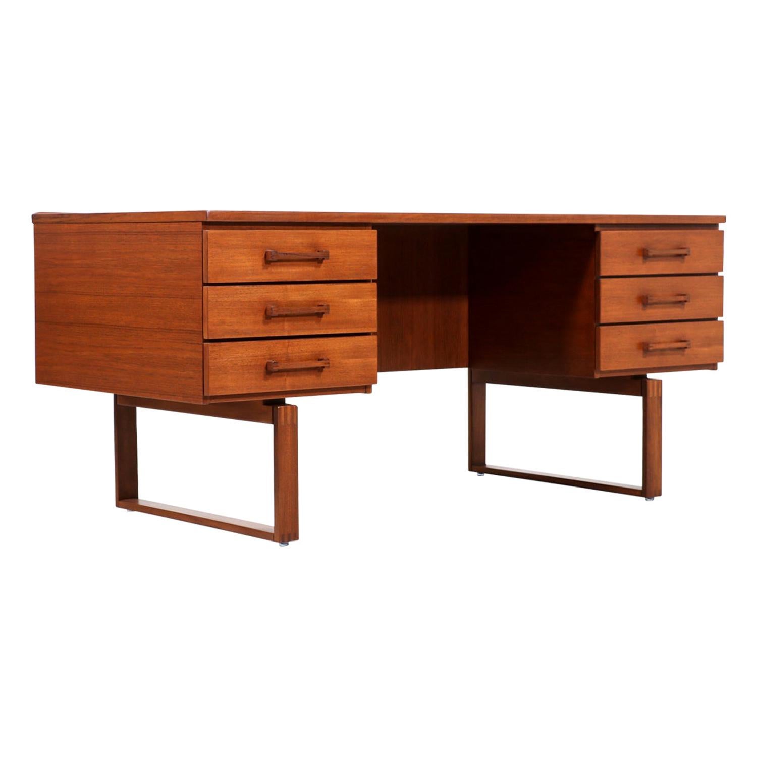 Henning Jensen & Torbin Valeur Executive Desk with Bookcase for Dyrlund