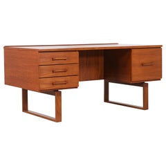 Henning Jensen & Torbin Valeur Executive Desk with Bookshelf for Dyrlund