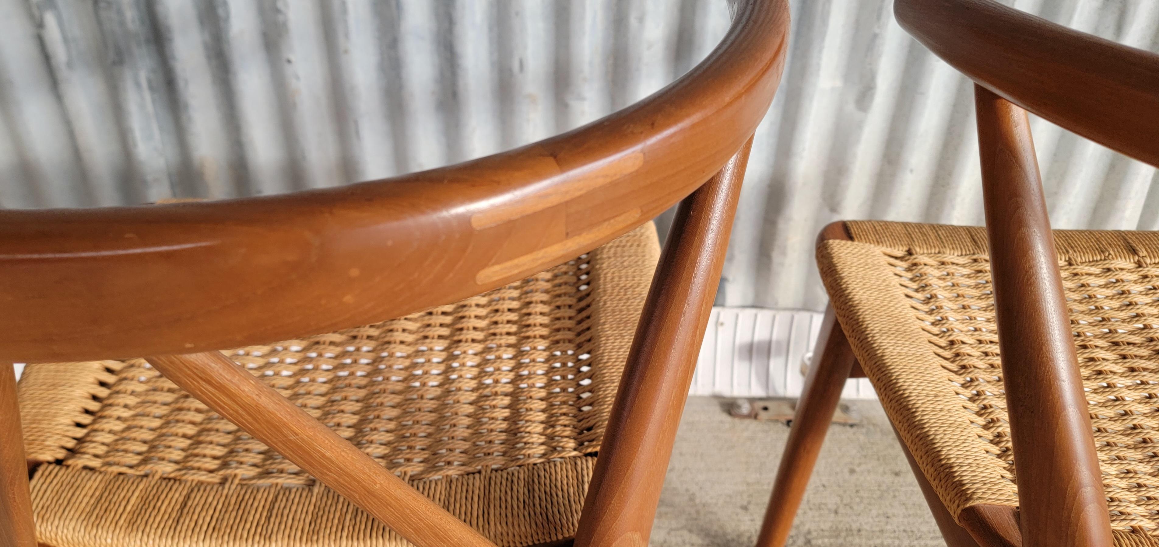 Henning Kjaernuff for Bruno Hansen Teak Armchairs 1