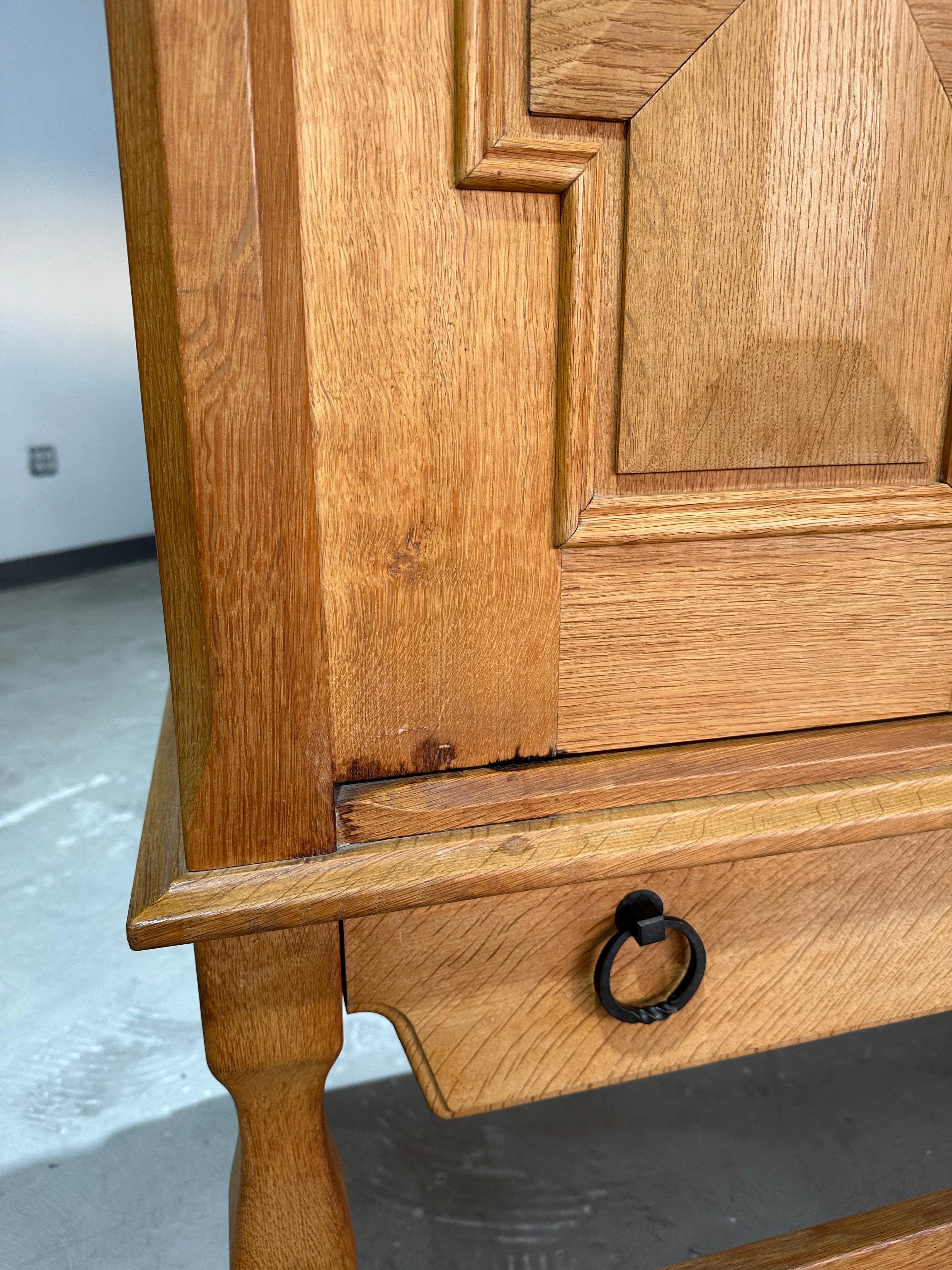 Henning Kjaernulf 1970’s Danish Oak Carved Brutalist Sideboard 8