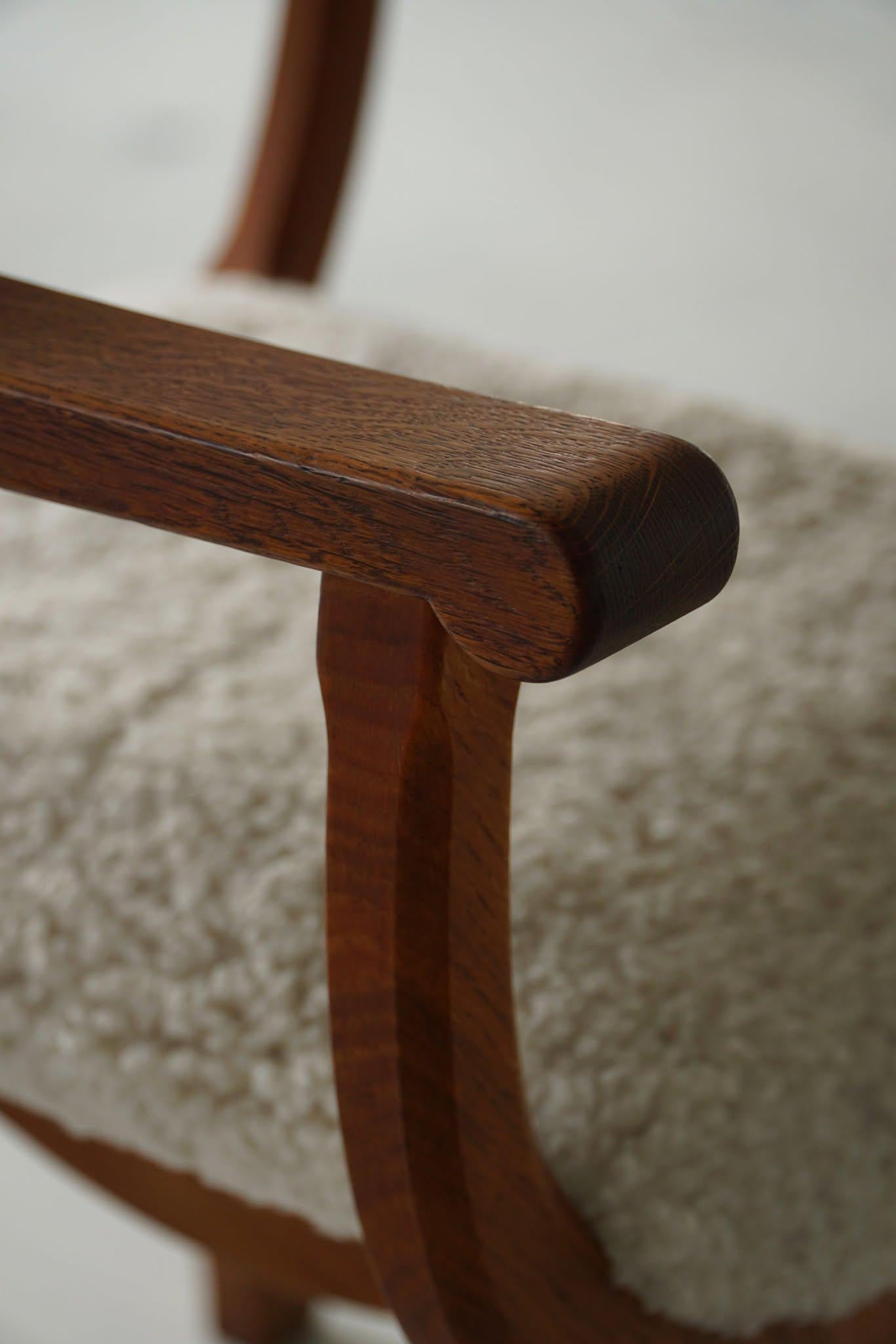 Henning Kjærnulf, Armchair in Oak & Lambswool, Model 