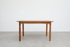 Henning Kjaernulf 'Attr' Brutalist Oak Dining Table with Carved Legs