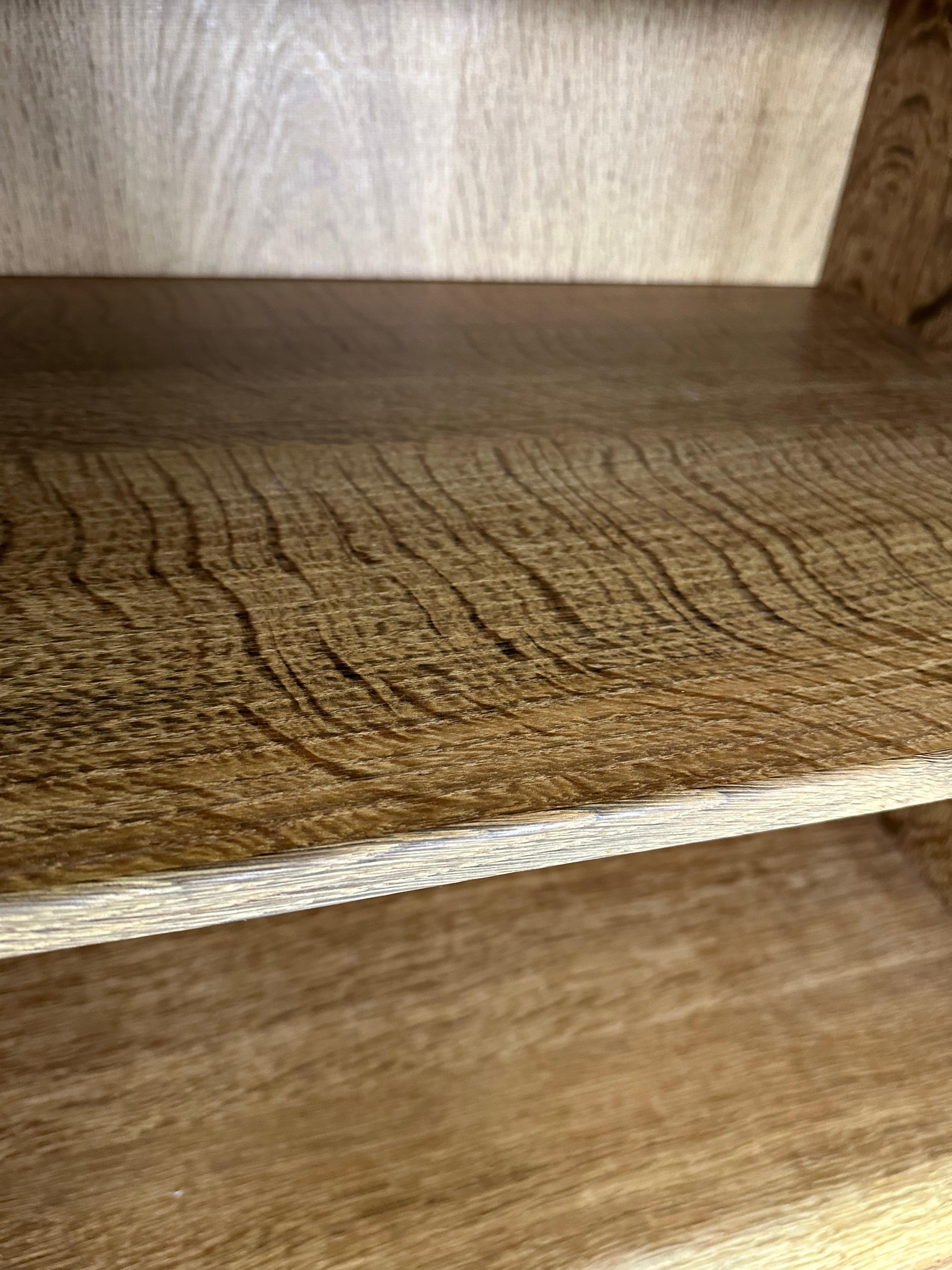 Henning Kjaernulf attrib. Mid Century Danish Oak Carved Brutalist Credenza in vendita 8
