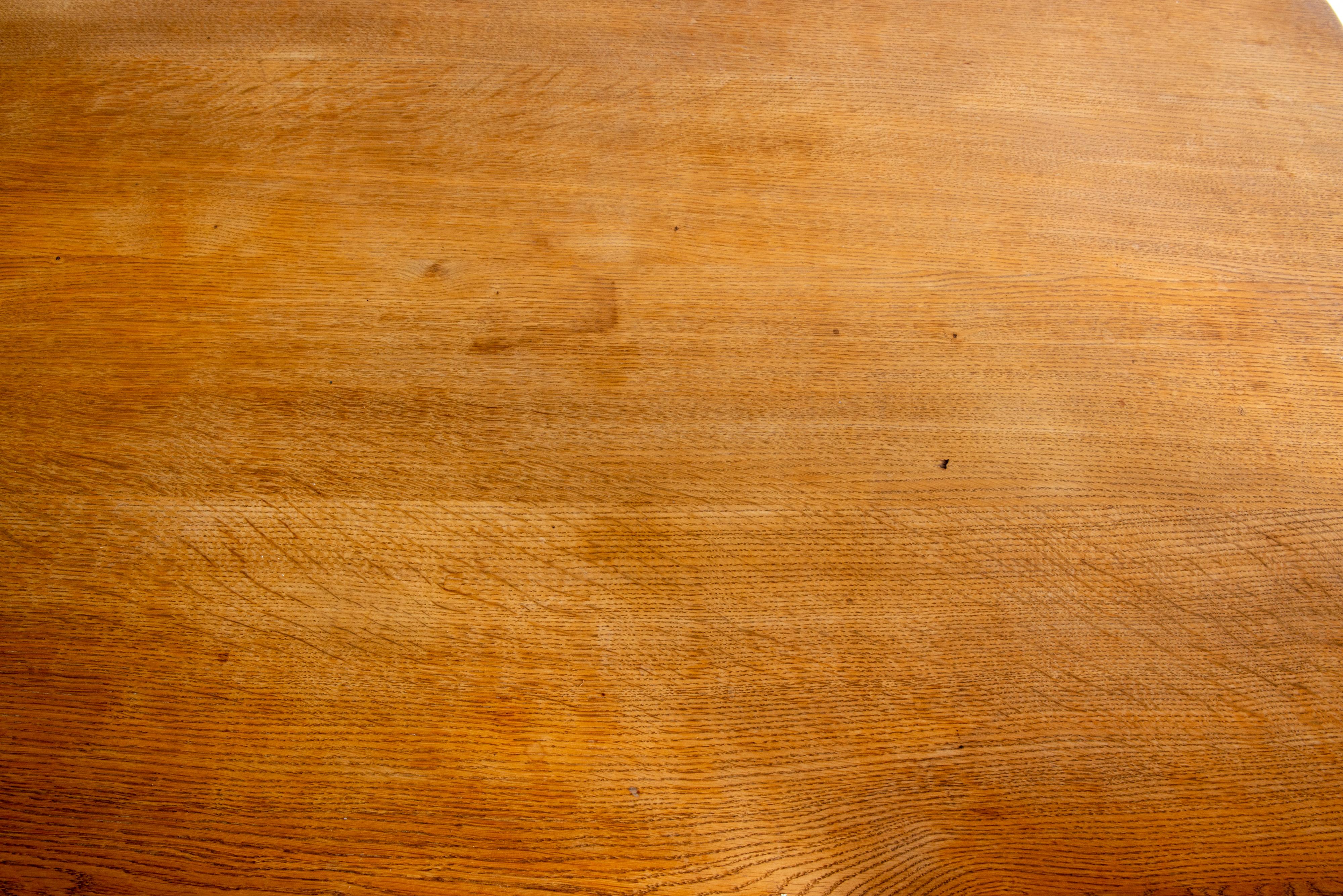 Henning Kjaernulf Attributed Oak Trestle Table For Sale 3