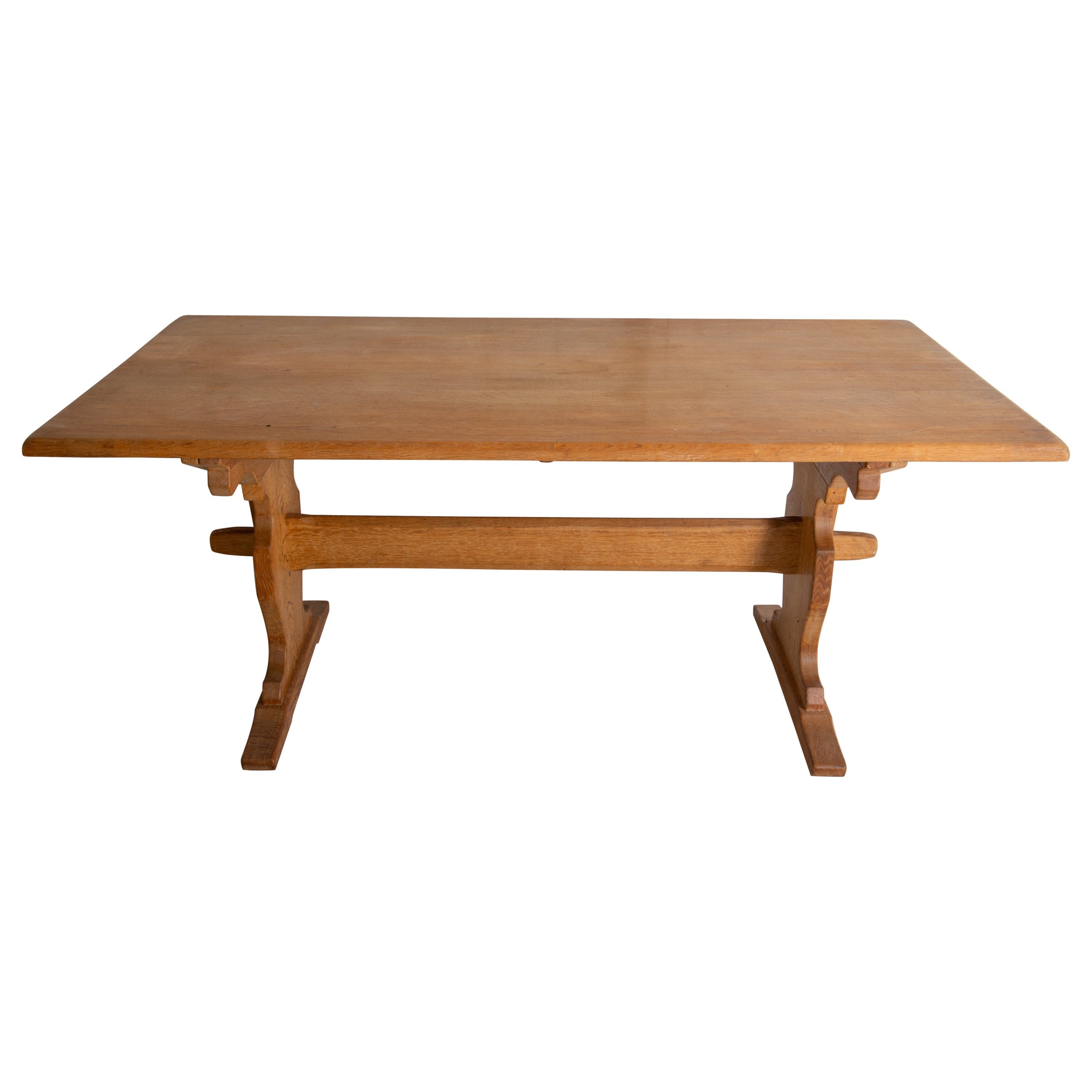 Henning Kjaernulf Attributed Oak Trestle Table
