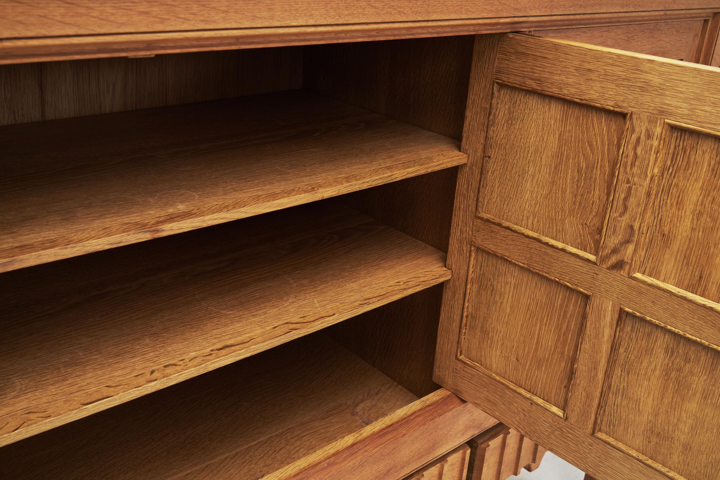 Henning Kjærnulf Carved Oak Sideboard for Nyrup Møbelfabrik, Denmark, 1970s 9