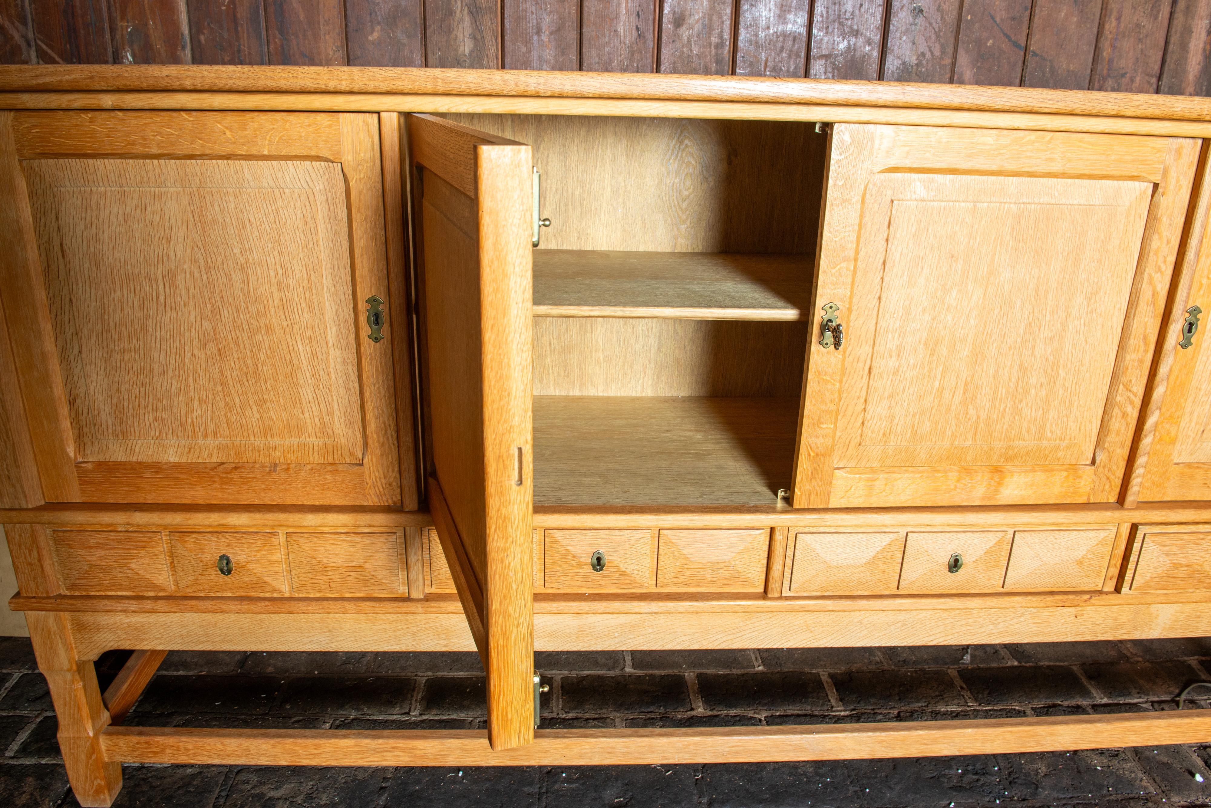 Henning Kjaernulf Carved Oak Sideboard 4