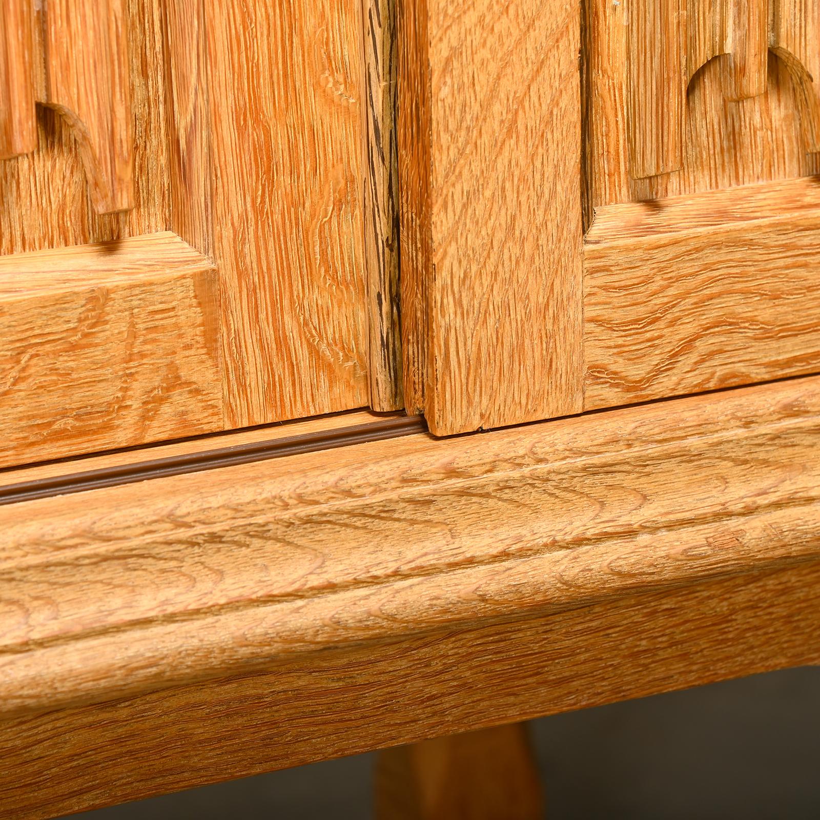 Henning Kjærnulf Danish Brutalist Sideboard in Oak for Nyrup Møbelfabrik, 1960s For Sale 7