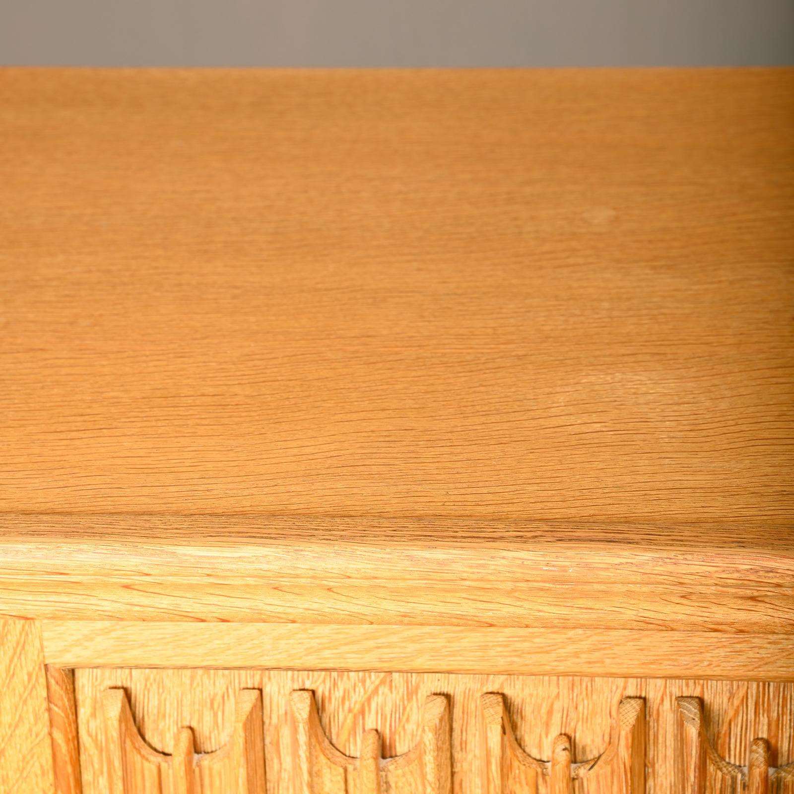 Henning Kjærnulf Danish Brutalist Sideboard in Oak for Nyrup Møbelfabrik, 1960s For Sale 9
