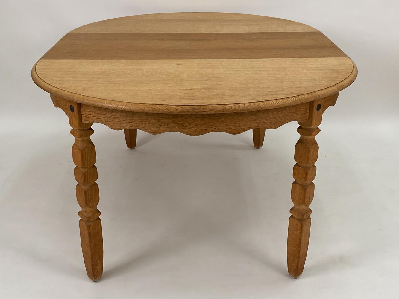 Henning Kjaernulf Danish Carved Oak Dining Table 5