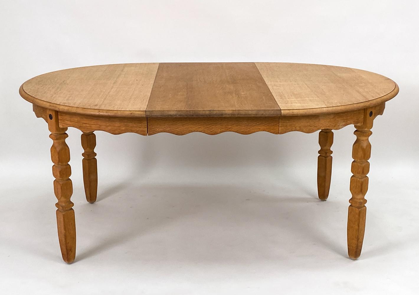 Henning Kjaernulf Danish Carved Oak Dining Table 7