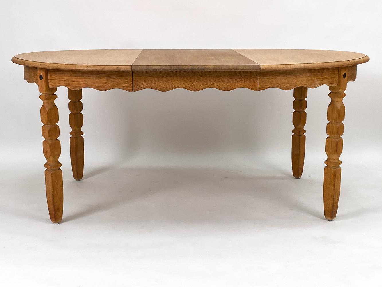 Henning Kjaernulf Danish Carved Oak Dining Table 8
