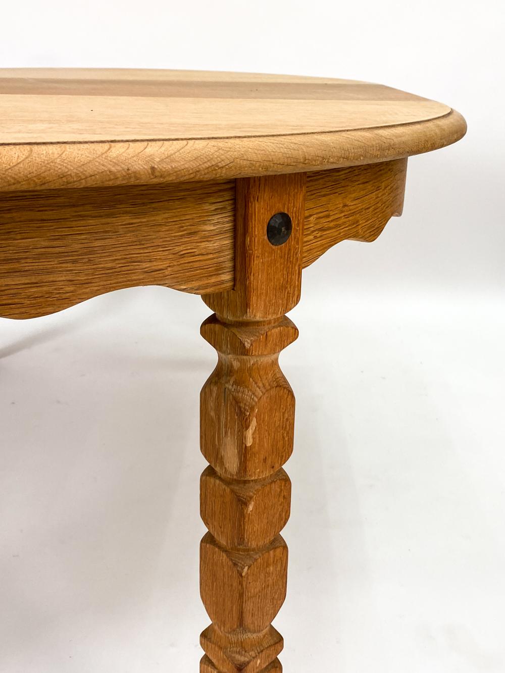 Henning Kjaernulf Danish Carved Oak Dining Table 10