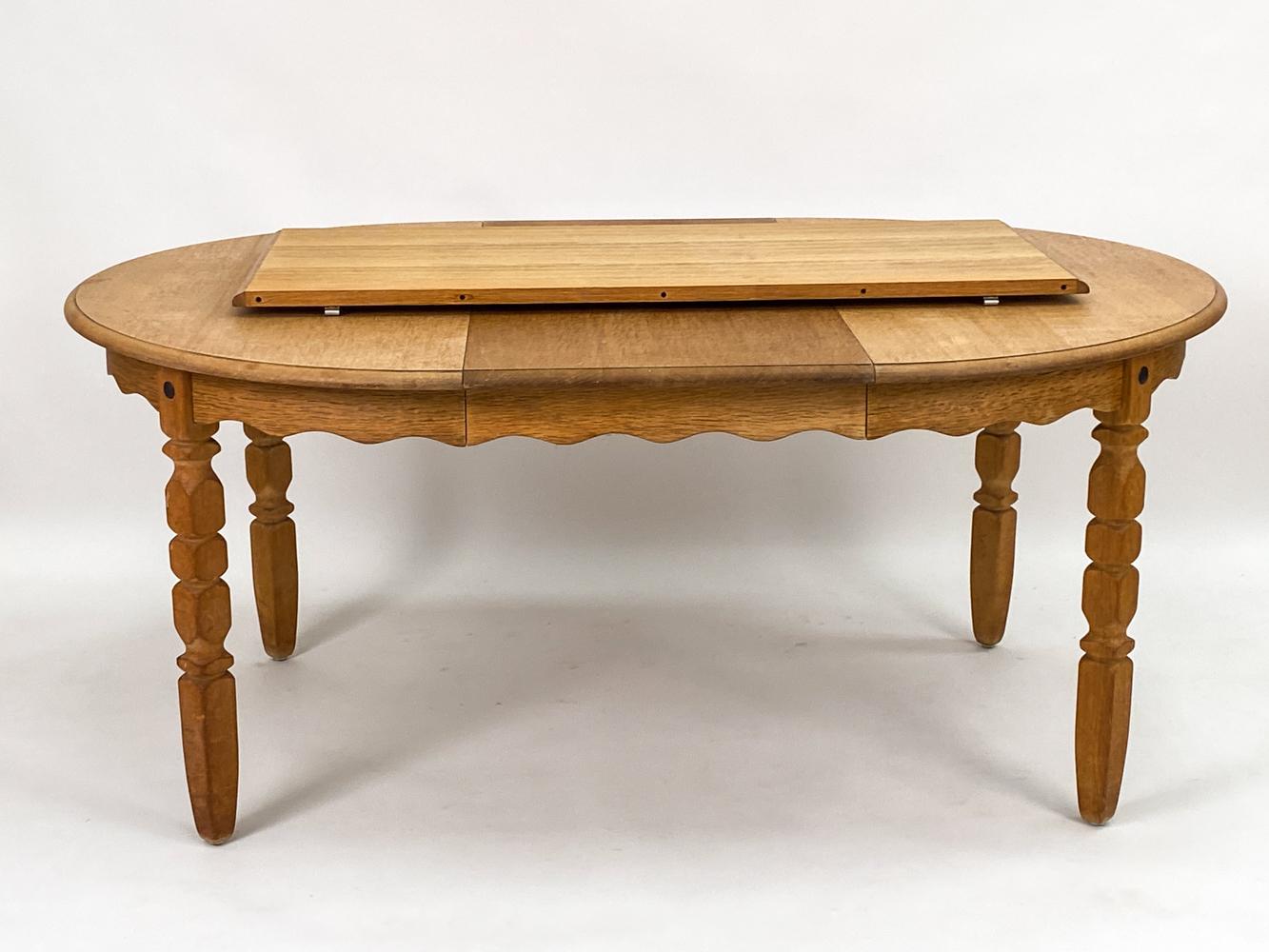 Henning Kjaernulf Danish Carved Oak Dining Table 11