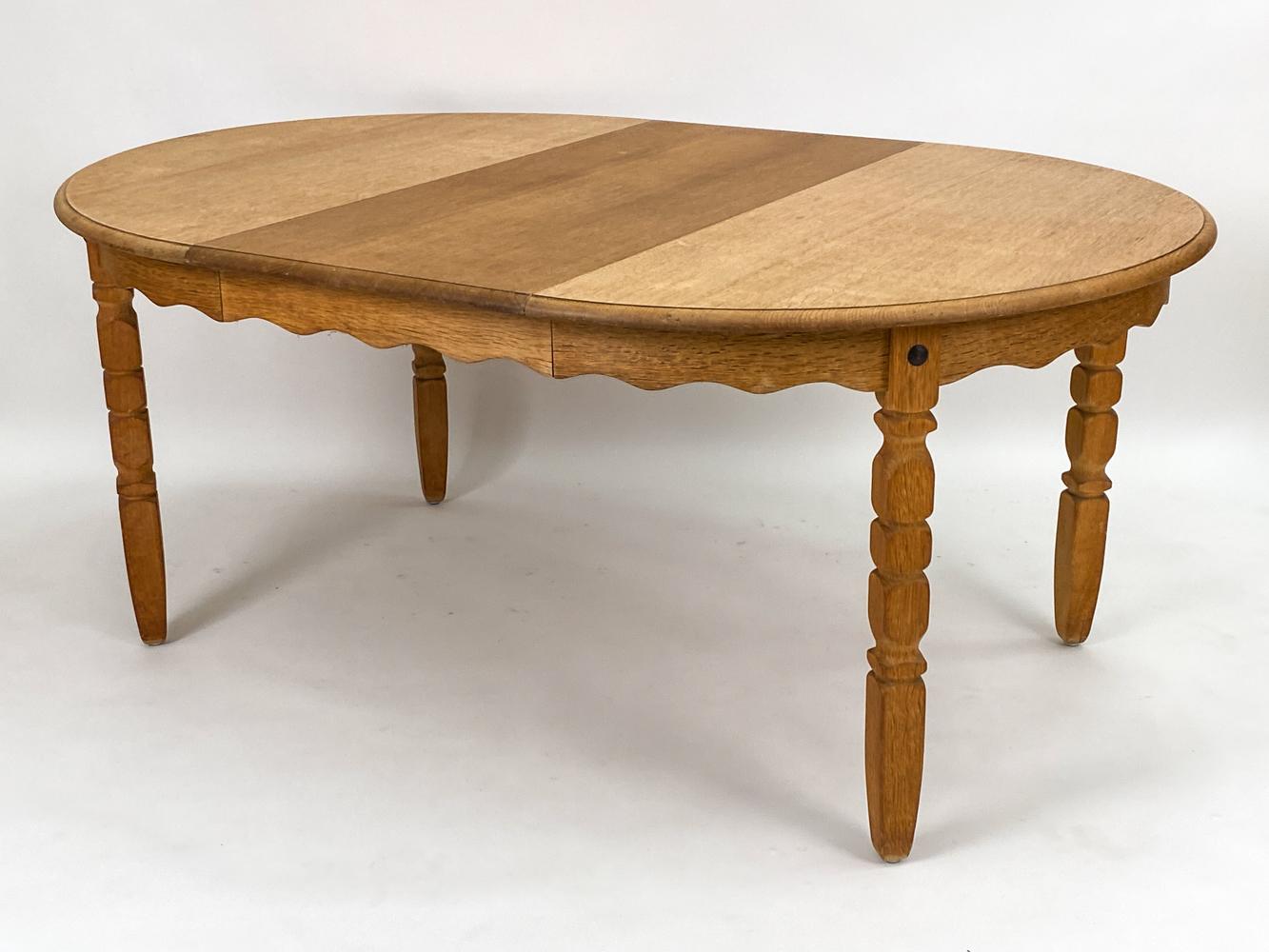 Henning Kjaernulf Danish Carved Oak Dining Table 3
