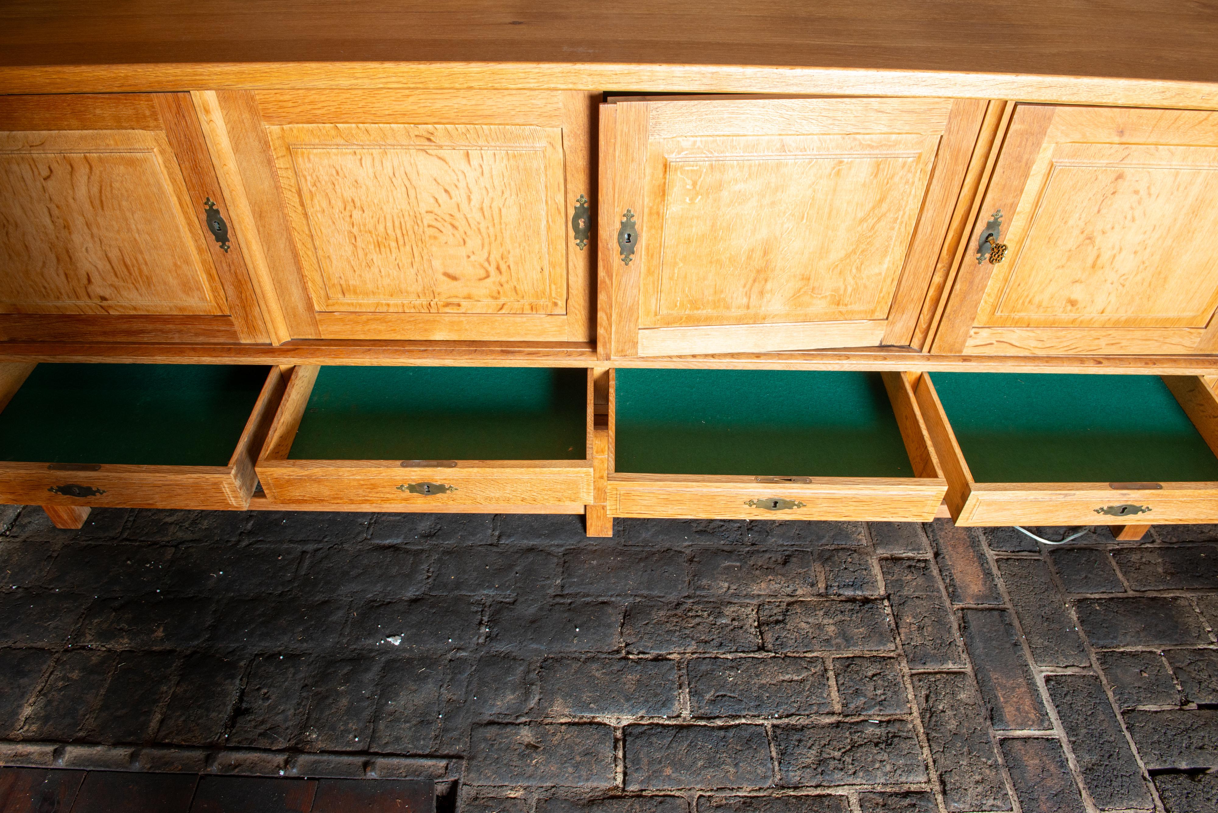 Henning Kjaernulf  Danish Carved Oak Sideboard For Sale 5