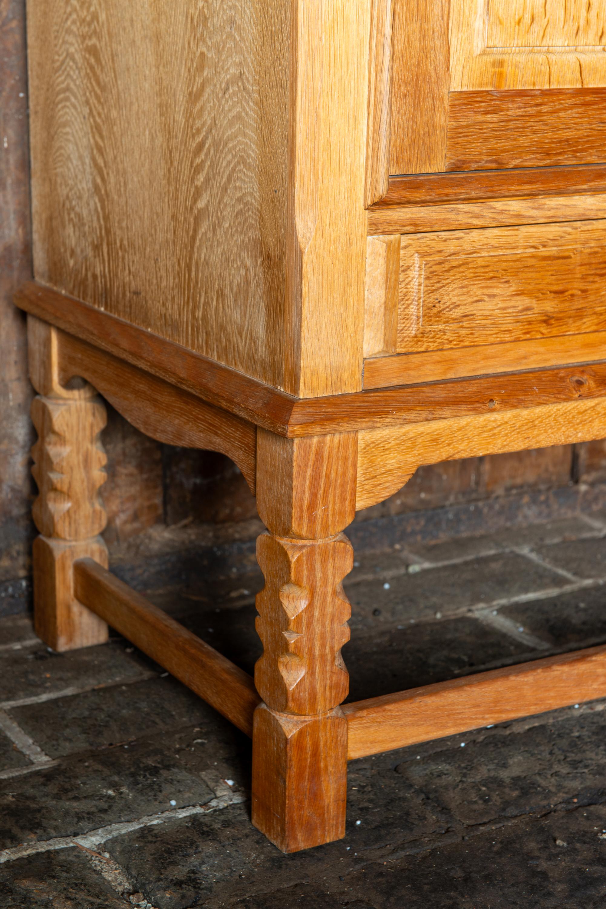 Henning Kjaernulf  Danish Carved Oak Sideboard For Sale 10