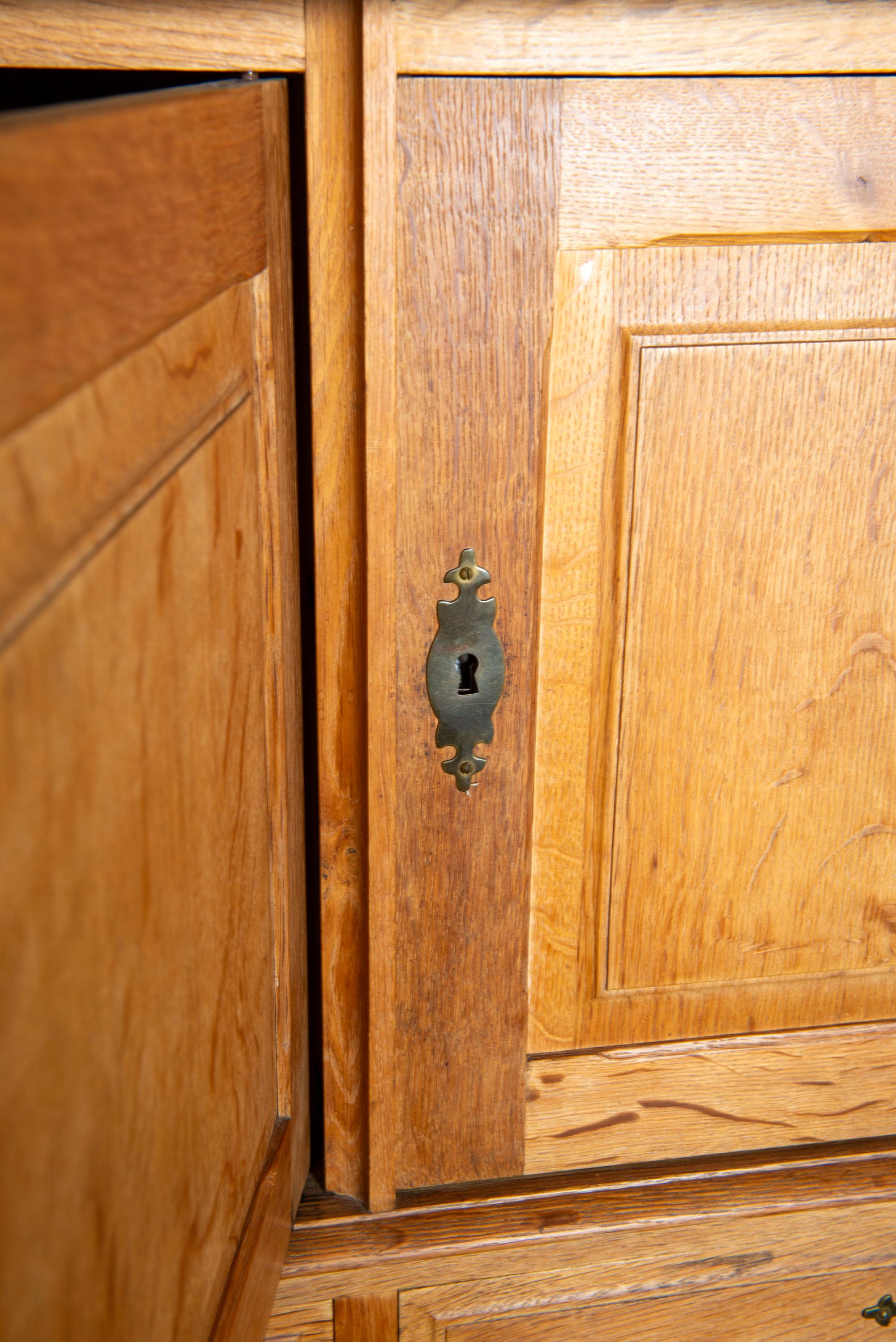 Mid-20th Century Henning Kjaernulf  Danish Carved Oak Sideboard For Sale
