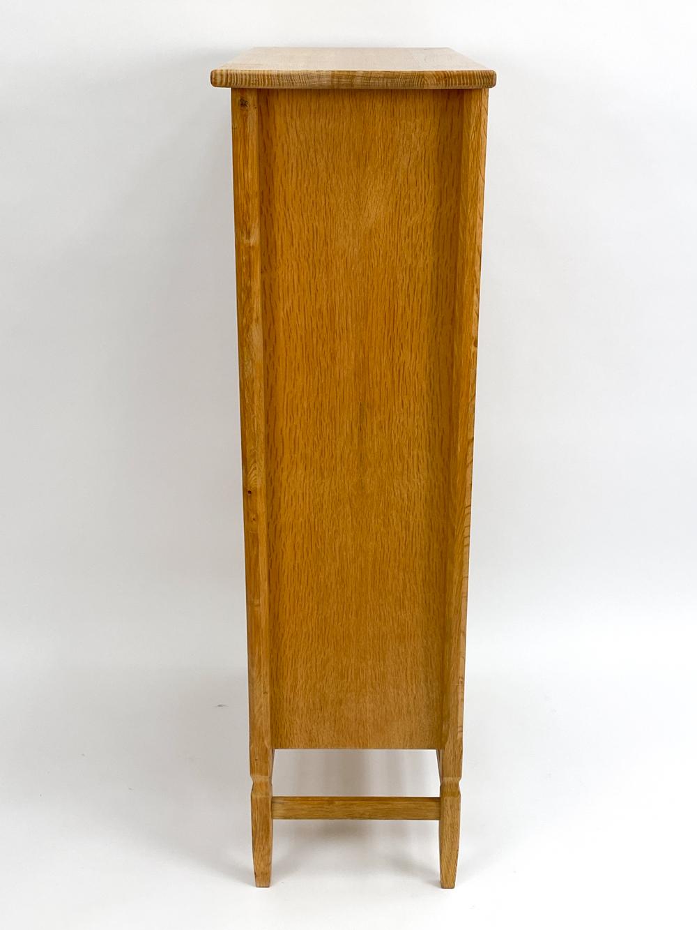 Henning Kjærnulf Danish Mid-Century Carved Oak Cabinet For Sale 6