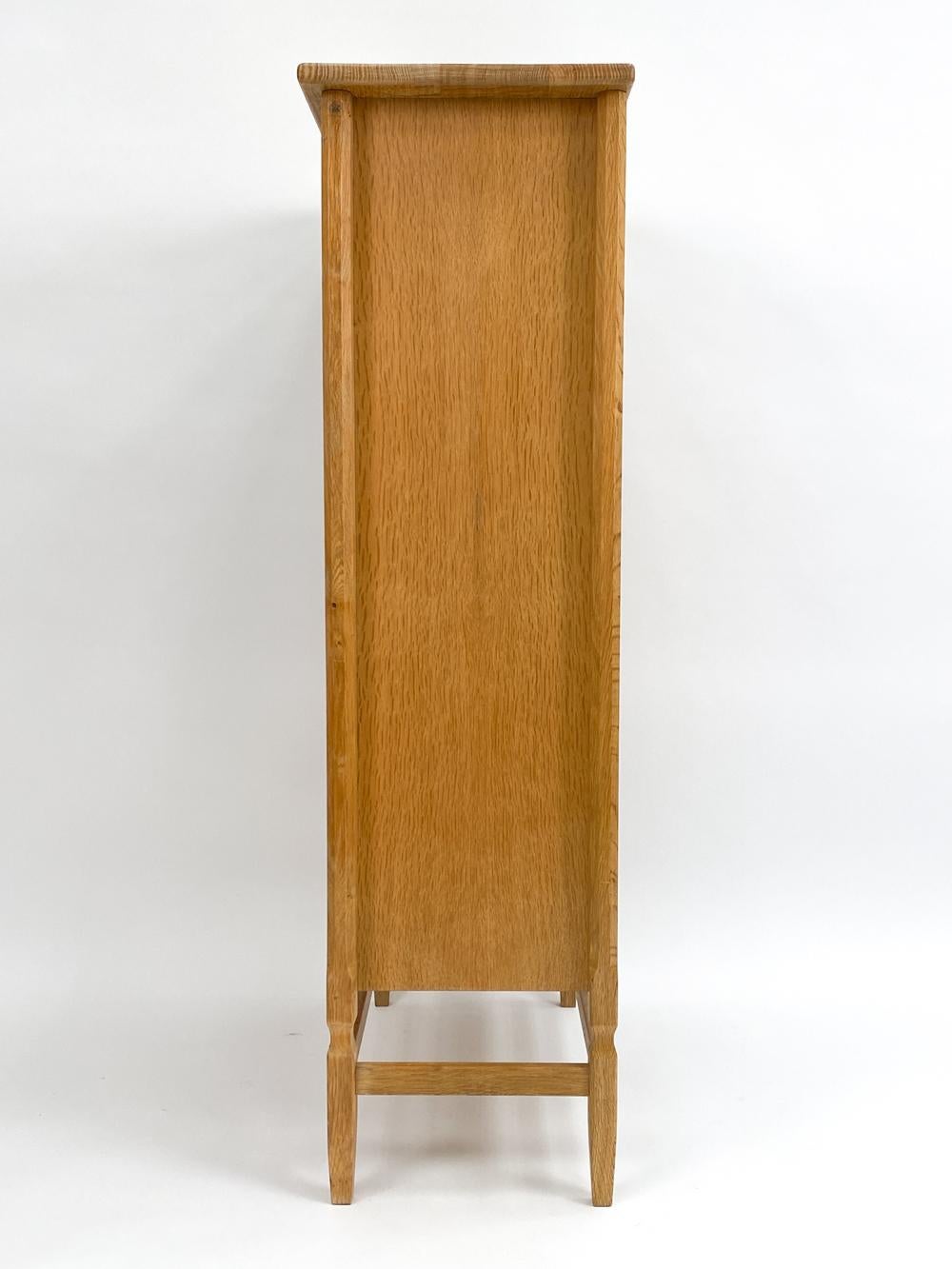 Henning Kjærnulf Danish Mid-Century Carved Oak Cabinet For Sale 7