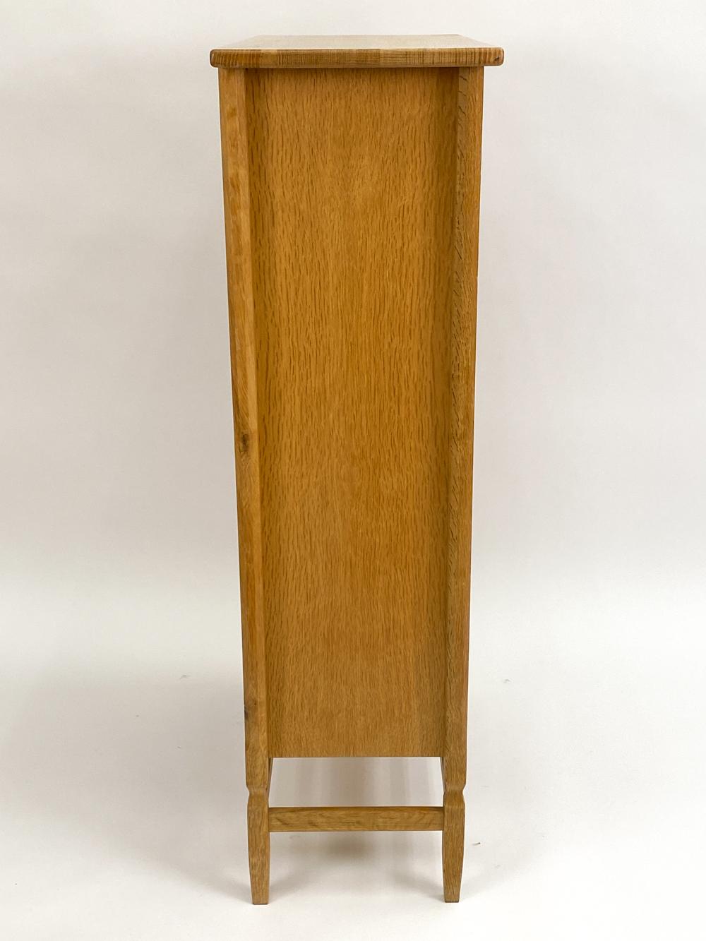 Henning Kjærnulf Danish Mid-Century Carved Oak Cabinet For Sale 12