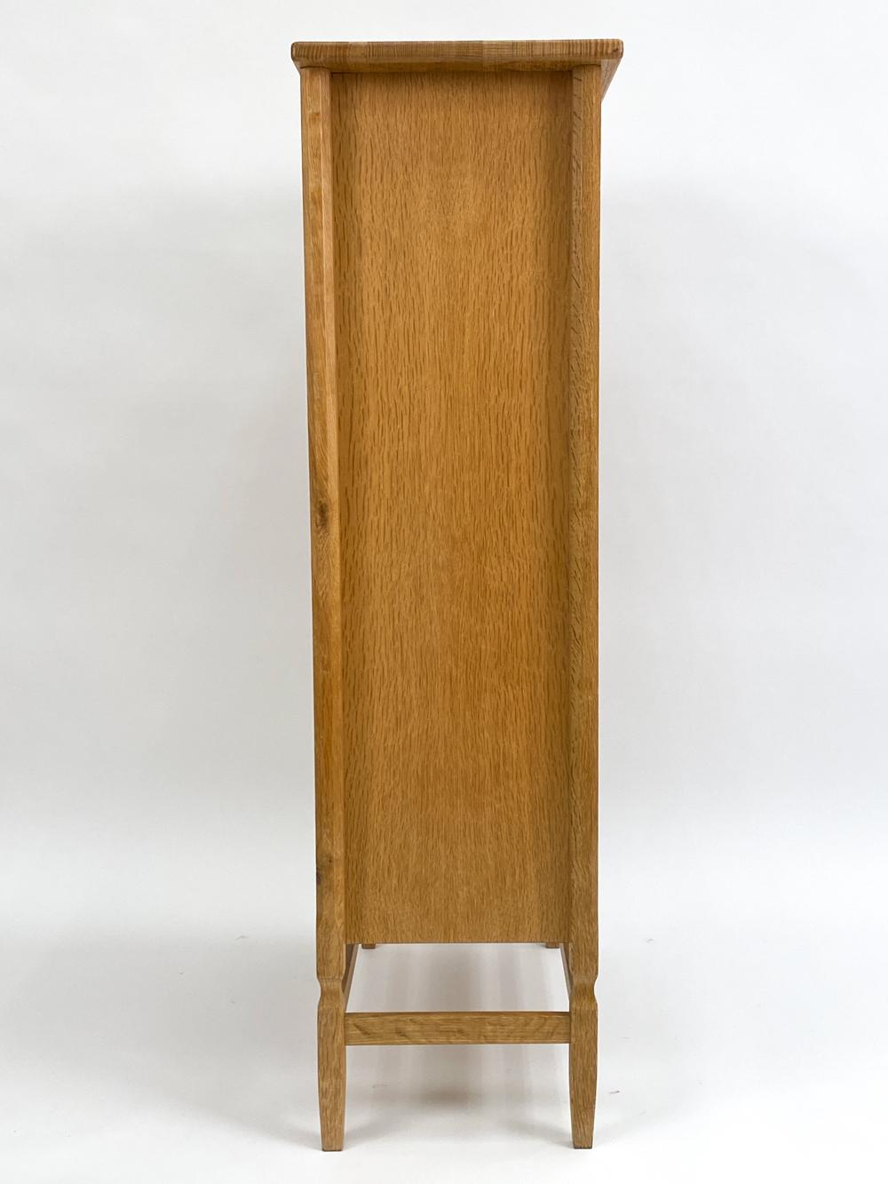 Henning Kjærnulf Danish Mid-Century Carved Oak Cabinet For Sale 13