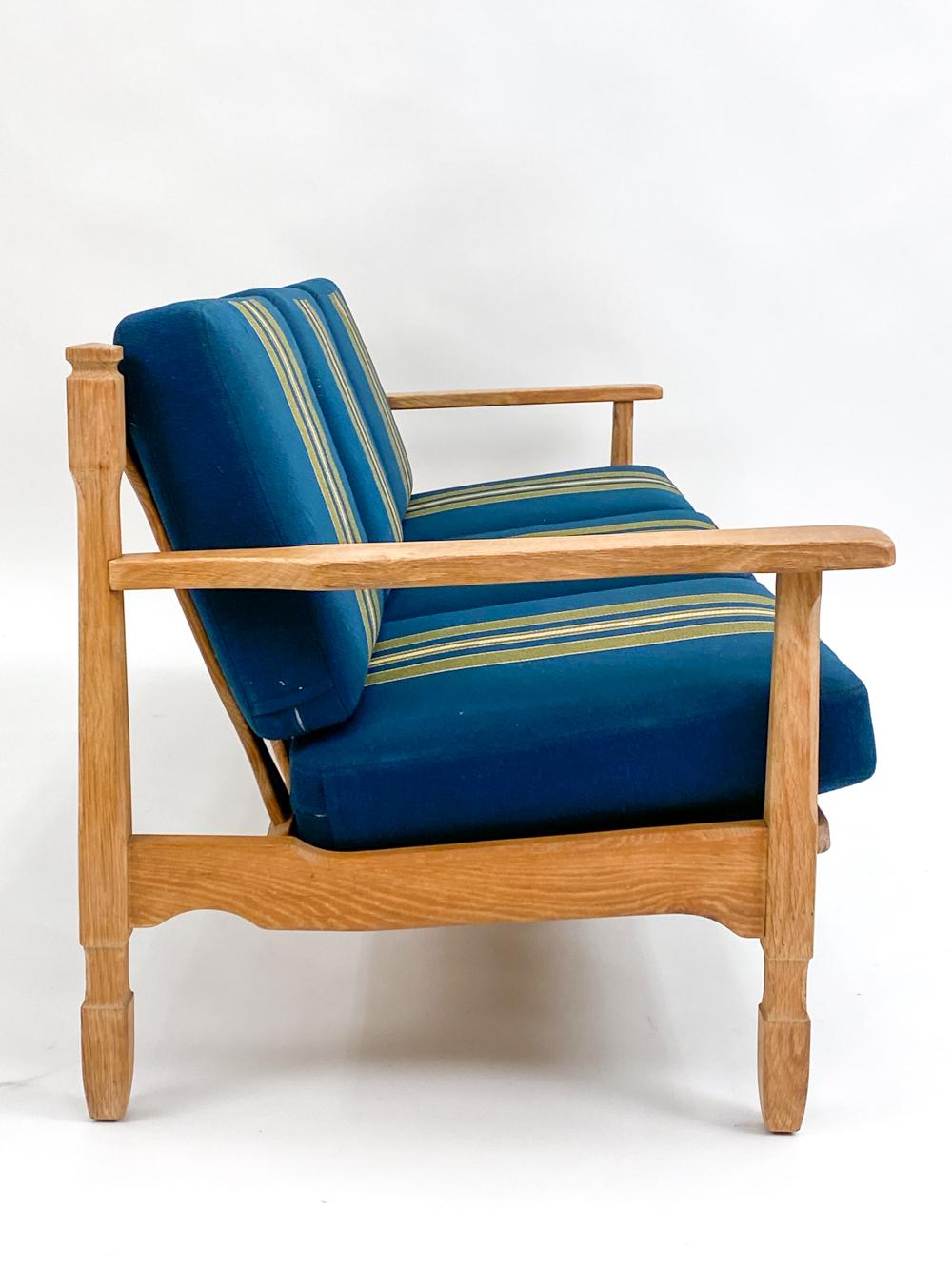 Henning Kjærnulf Danish Mid-Century Carved Oak Living Room Seating Suite For Sale 9