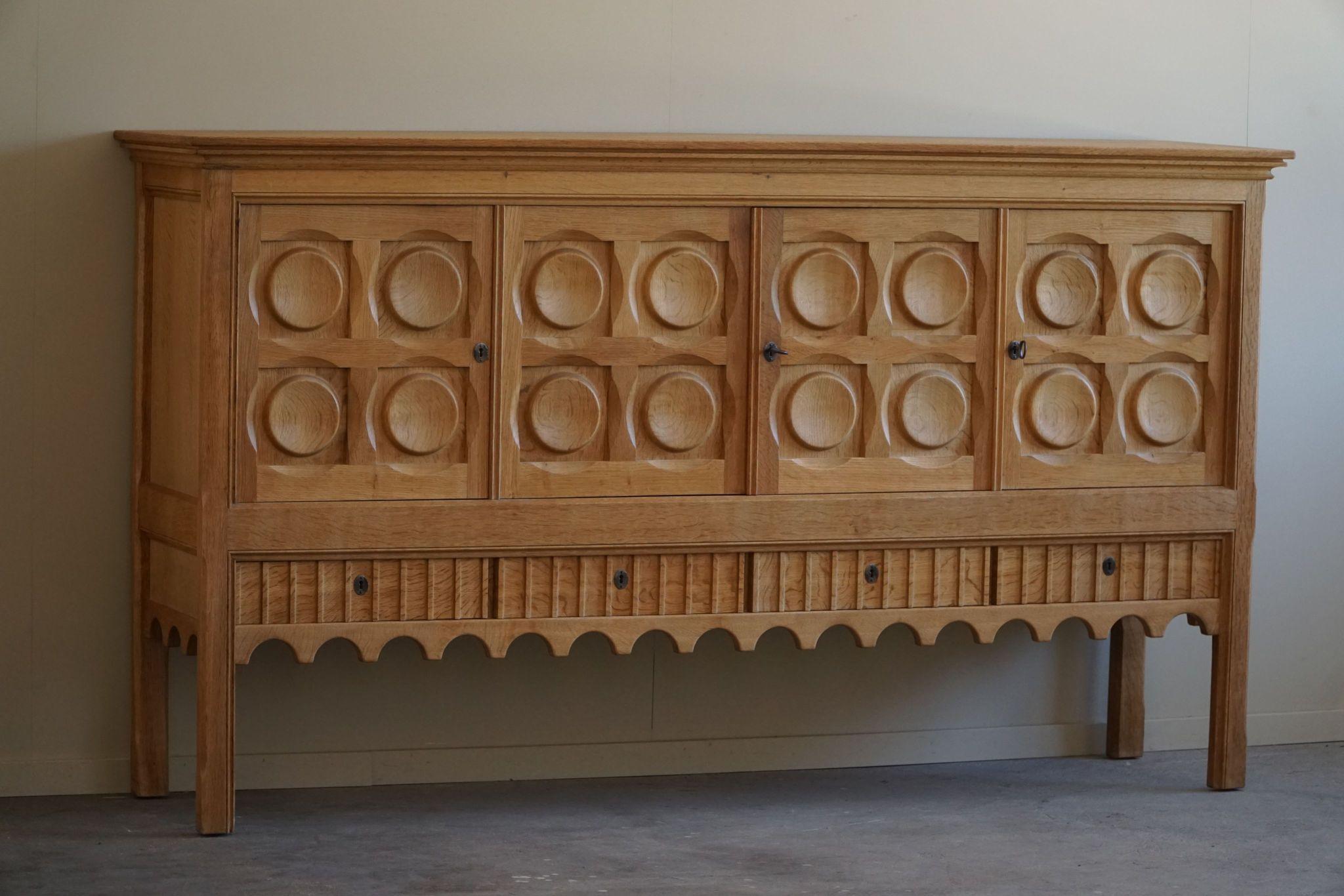 Henning Kjærnulf, Danish Mid Century Modern, Sideboard in Oak, Nyrup Møbelfabrik In Good Condition In Odense, DK