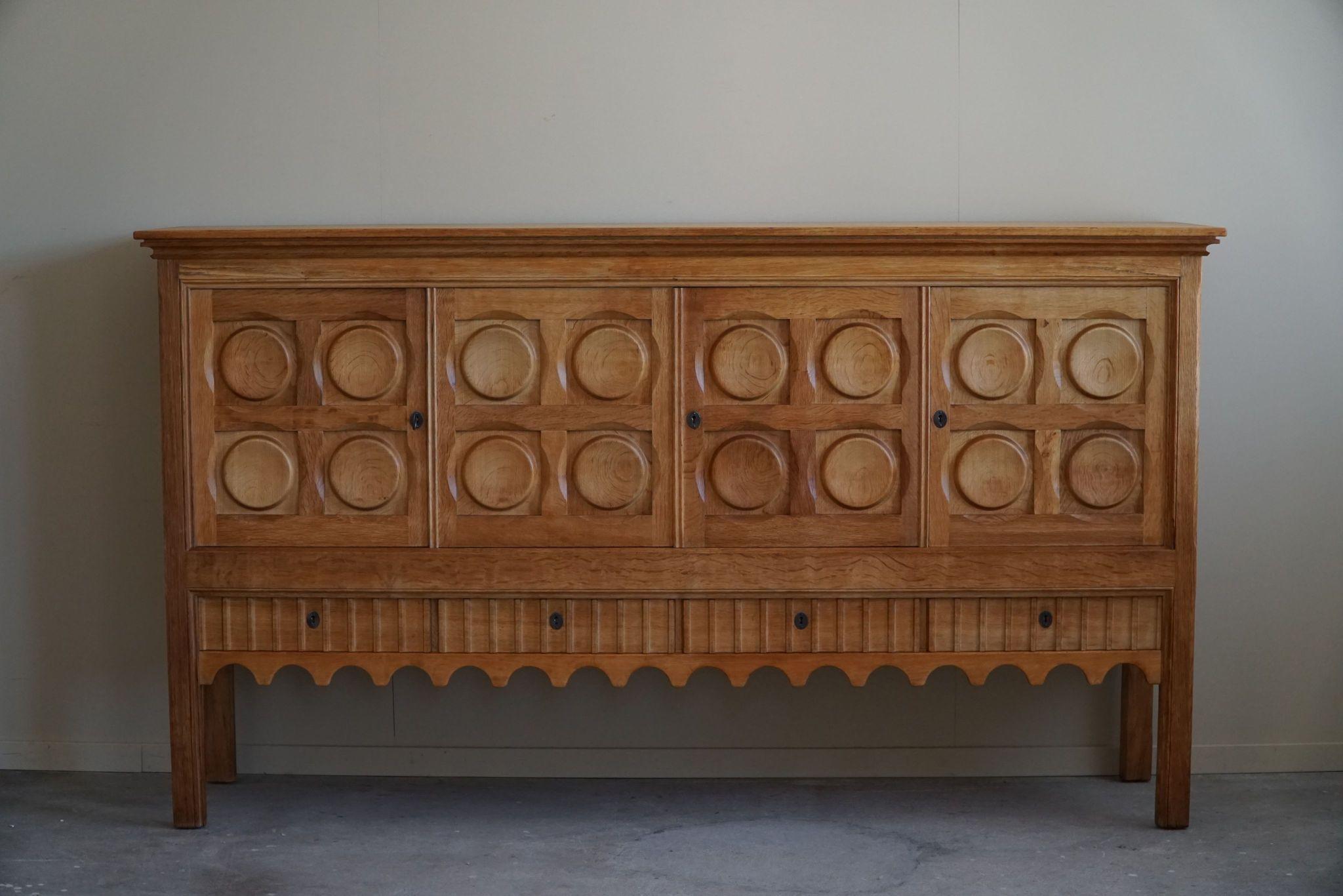 Henning Kjærnulf, Danish Mid Century Modern, Sideboard in Oak, Nyrup Møbelfabrik 1