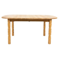 Henning Kjaernulf Danish Mid-Century Oak Carved Dining Table