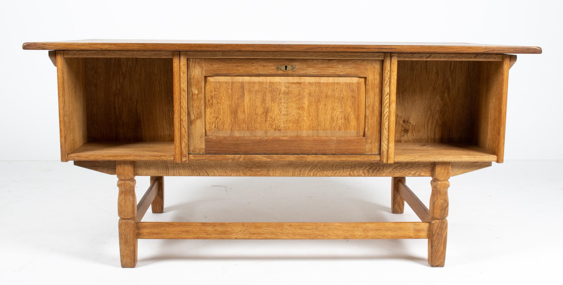 Henning Kjaernulf Danish Mid-Century Oak Desk For Sale 14