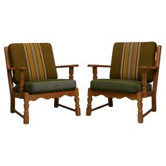 Henning Kjaernulf, Danish Modern, Oak, Fabric, Denmark, 1940s