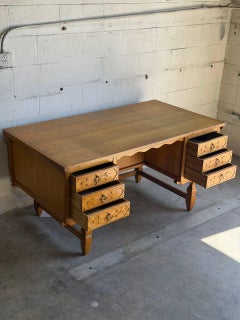 Henning Kjaernulf Danish Oak Double-Sided Executive Writing Desk MCM 1960s