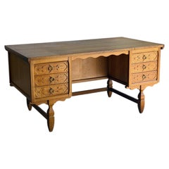Henning Kjaernulf Danish Oak Double-Sided Executive Writing Desk MCM 1960s