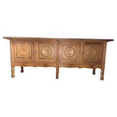 Henning Kjaernulf Danish Quarter Sawn Oak Sideboard, 1960s
