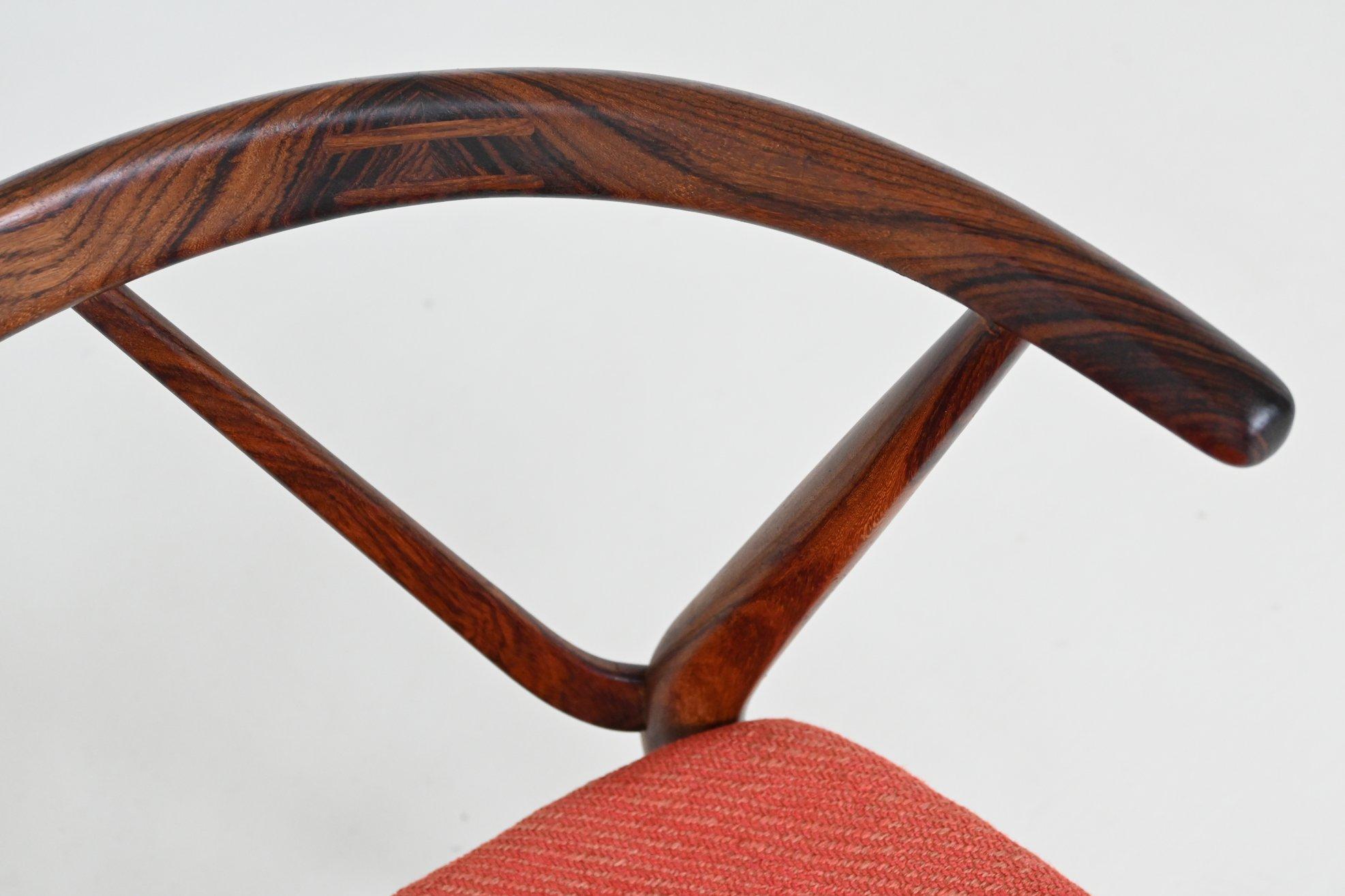 Henning Kjaernulf dining chairs #255 in rosewood Bruno Hansen Denmark 1960 10