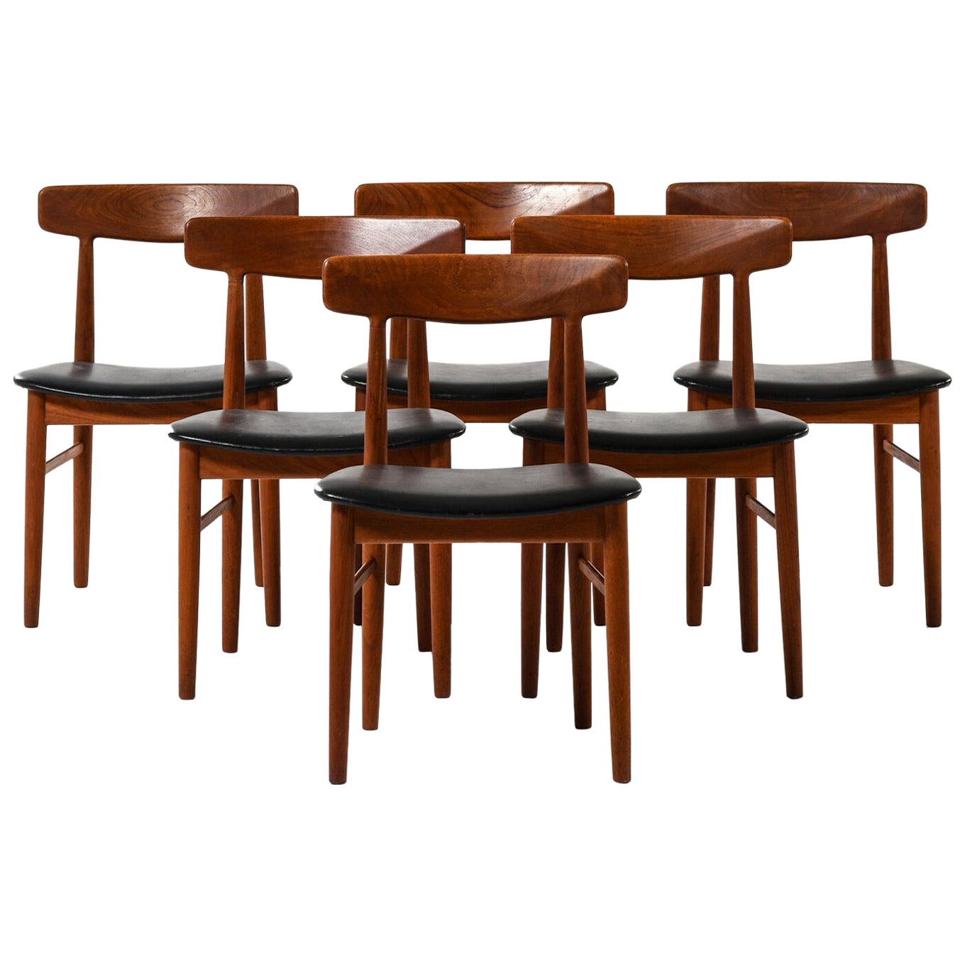 Henning Kjærnulf Dining Chairs Produced by Bruno Hansen in Denmark