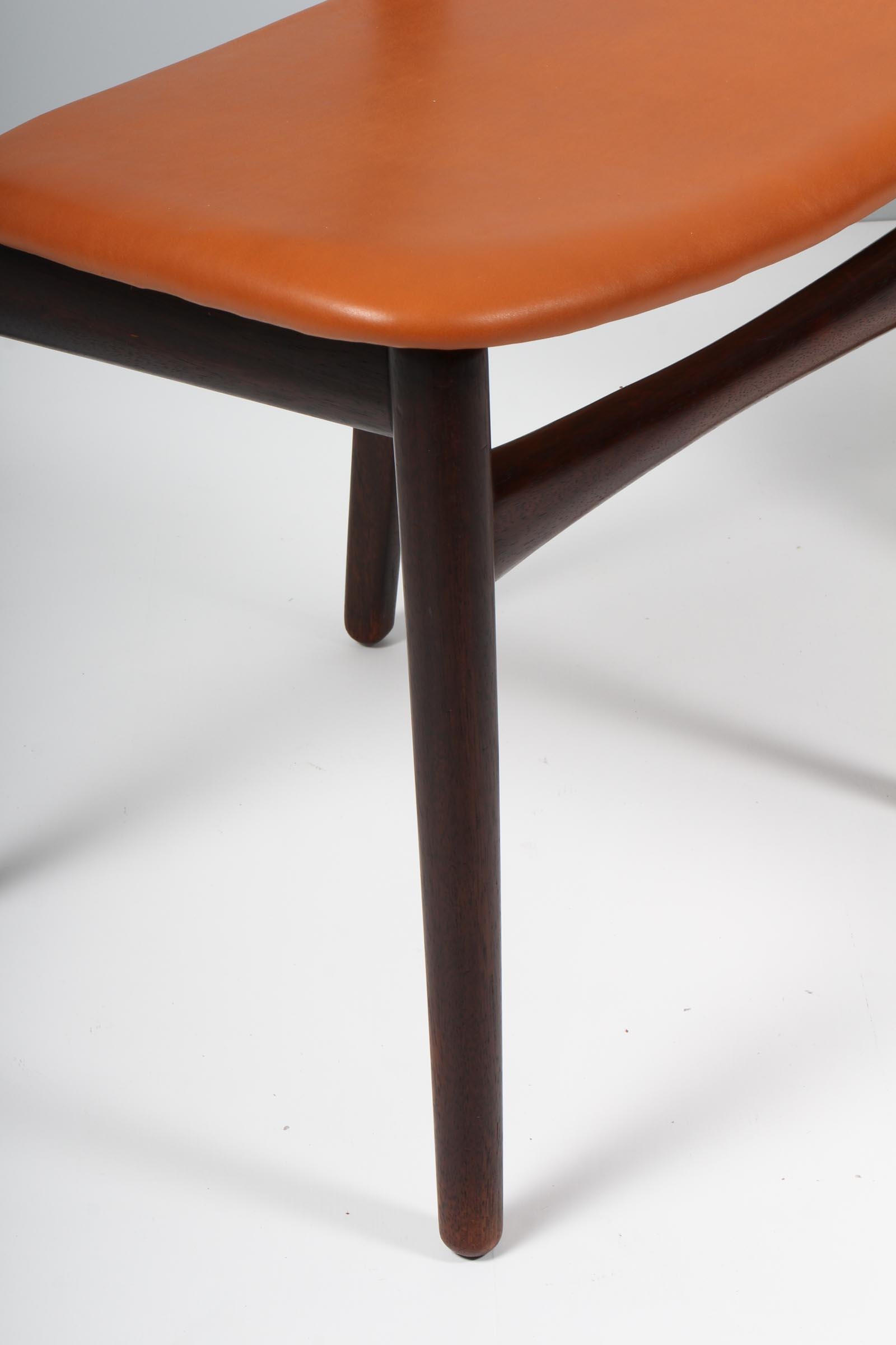 Henning Kjærnulf Dining Chairs, Rosewood, Leather, 1960's 3