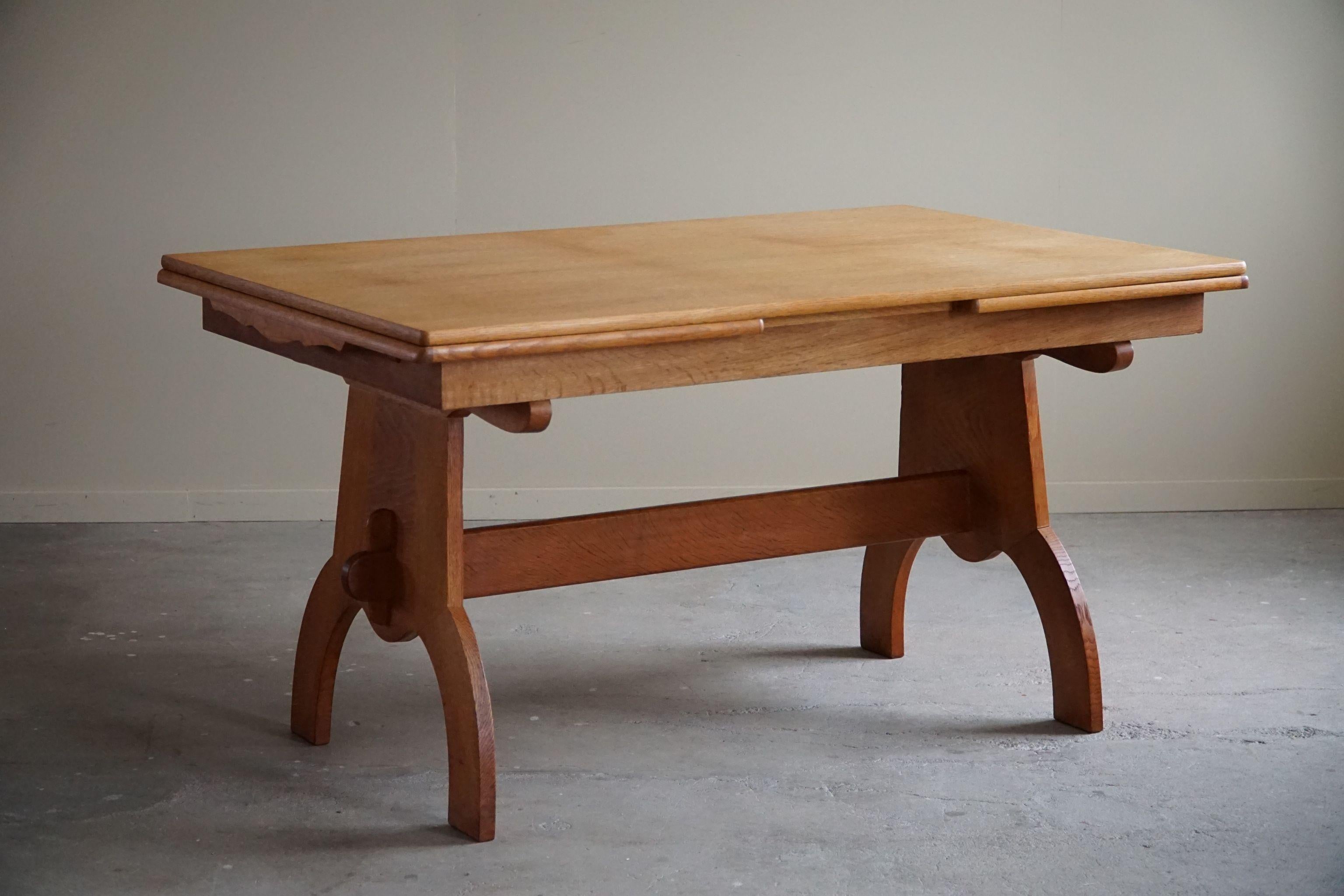 Henning Kjærnulf, Dining Table / Desk in Oak, Danish Mid Century Modern, 1960s 5