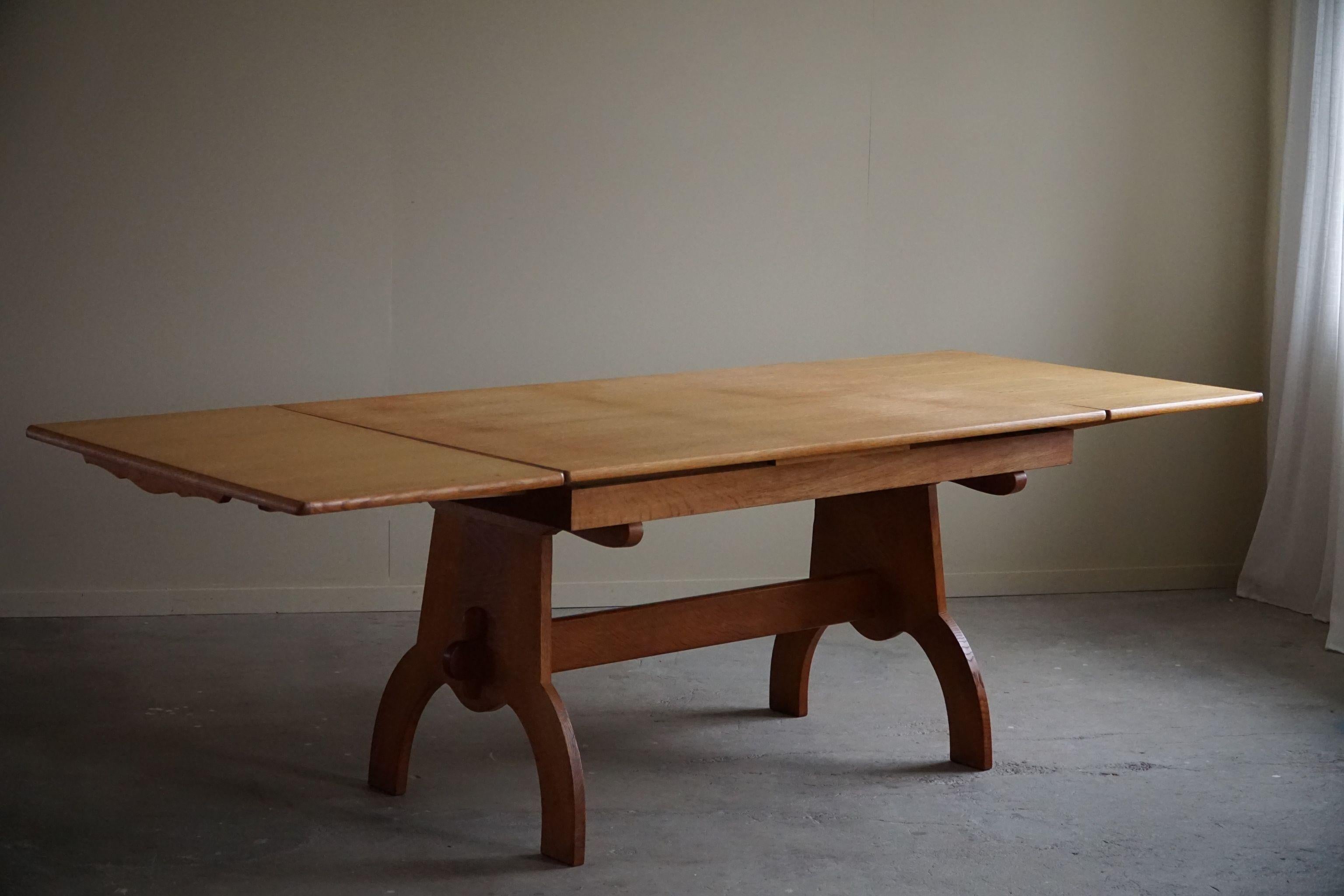 Henning Kjærnulf, Dining Table / Desk in Oak, Danish Mid Century Modern, 1960s 6