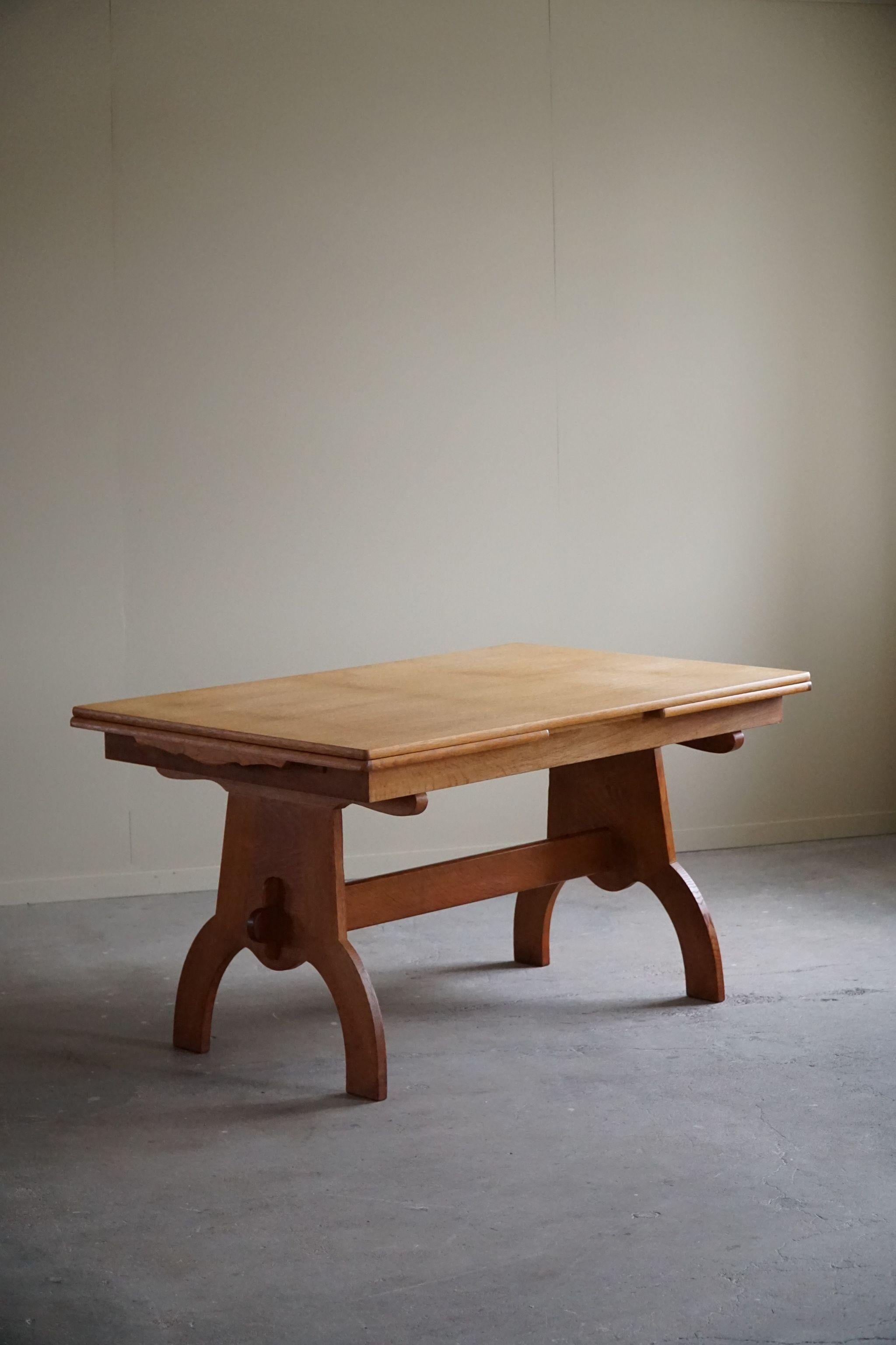 Henning Kjærnulf, Dining Table / Desk in Oak, Danish Mid Century Modern, 1960s 9